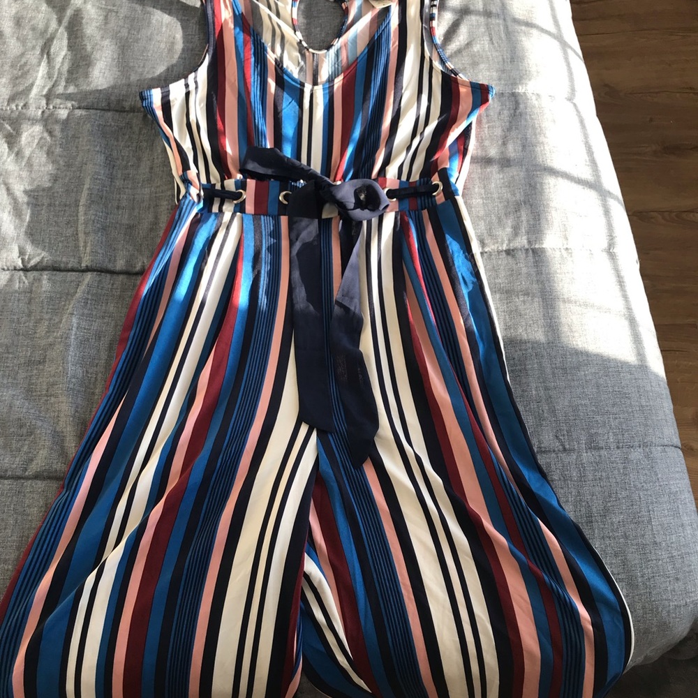 Women’s striped jumpsuit